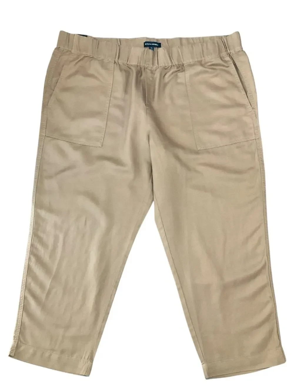 Banana Republic Cropped Tapered Pull on Pants Tan Size XXL NWT